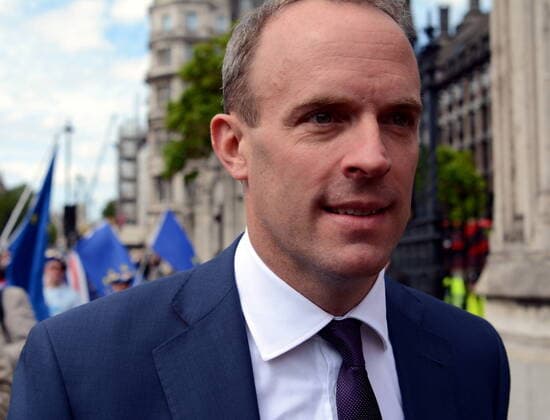 Photograph of Dominic Raab. Dominic Rennie Raab (1974-) a British politician serving as First Secretary of State and Secretary of State for Foreign and Commonwealth Affairs since July 2019 WorldxHistoryxArchive 917_02_wha_165_0113