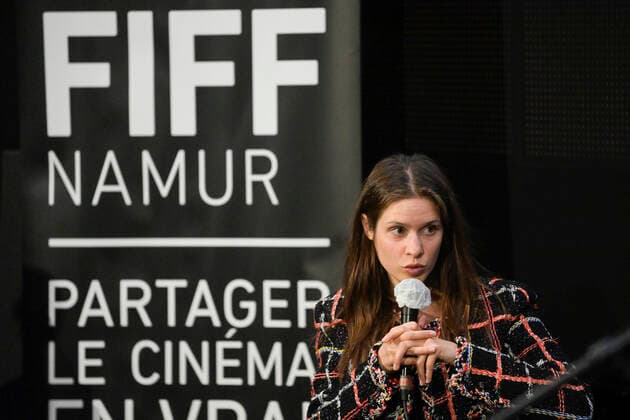 Actress Daphne Patakia pictured during the closing ceremony of the FIFF Festival Internationale du Film Francophone de Namur , Friday 09 October 2020 in Namur. This year edition is special to respect the sanitary measures to fight the Covid-19 pandemy.  LAURIExDIEFFEMBACQ 2561552