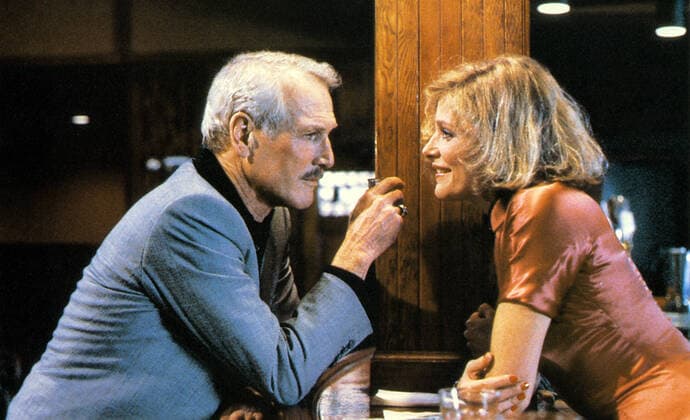 OSCARS. Bester Hauptdarsteller. Preisträger 1981-1990 THE COLOR OF MONEY US 1988 PAUL NEWMAN as Fast Eddie Felson, HELEN SHAVER Date: 1988  Mandatory credit line: Image courtesy Ronald Grant Mary Evans
