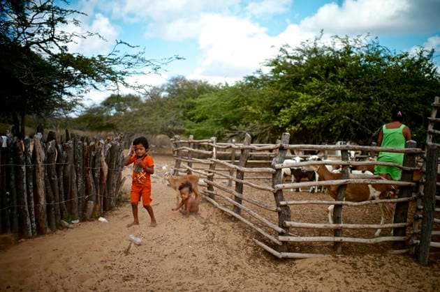 IMAGO Cultures of the world, Wayuu Volk in Kolumbien February 18, 2018, La Guajira, Colombia: Traditional rancheria in a remote part of La Guajira Colombia - ZUMAc94_ 20180218_zap_c94_013 Copyright: xKikexCalvox