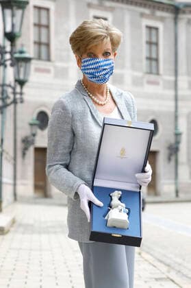 Carolin Reiber bei der Verleihung des 32. Bayerischen Fernsehpreises 2020 in der Residenz München. München, 14.10.2020