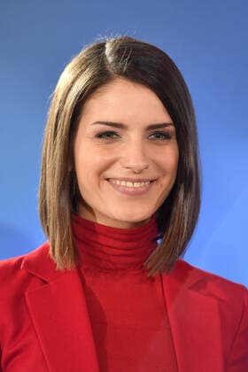 Sandra REISS (Moderatorin), Einzelbild,angeschnittenes Einzelmotiv,Portraet,Portrait,Porträt. Bayerischer Fernsehpreis 2020 am 14.10.2020 im Kaisersaal in der Residenz in Muenchen.