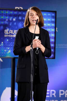 Maxine Brückner bei der Verleihung des 32. Bayerischen Fernsehpreises 2020 in der Residenz München. München, 14.10.2020