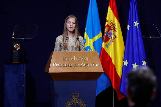 Bilder des Jahres 2020, Entertainment 10 Oktober 16-10-2020 Spain Queen Letizia and Princess Leonor and Princess Sofia and King Felipe and Queen Sofia during the Princess Asturias awards at the Reconsquista hotel in Oviedo.  Copyright: xPPEx