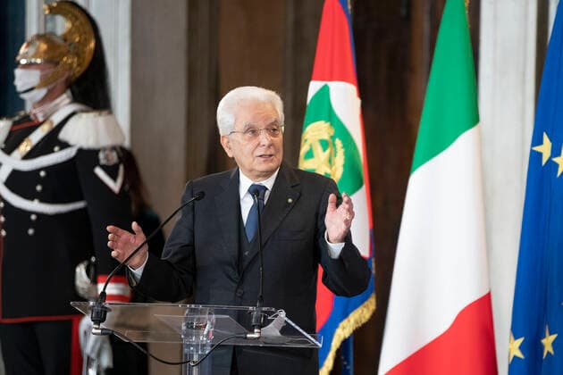 News Bilder des Tages foto IPP spgr roma 20-10-2020 cerimonia di consegna delle onorificenze OMRI conferite a cittadini distintisi durante l emergenza coronavirus nella foto il presidente della repubblica Sergio Mattarella WARNING AVAILABLE ONLY FOR ITALIAN MARKET