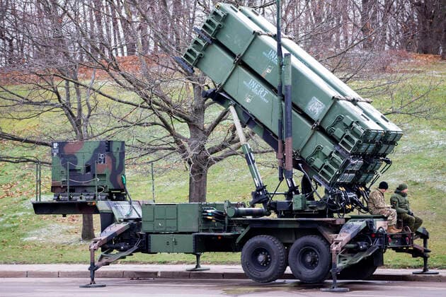 Vilnius Lithuania November 23, 2018 MIM-104 Patriot surface-to-air missile (SAM) system Vilnius Lithuania  Copyright: xKarolisxKavolelisx Military vehicles equipment