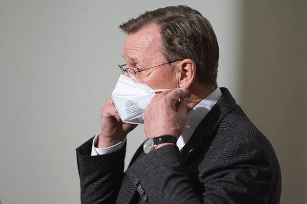 STATEMENT MP RAMELOW ZUR CORONA-MPK 28 10 2020 - Erfurt: Ministerpräsident Bodo Ramelow (DIE LINKE) nach dem Pressestatement im Anschluss an die Ministerpräsidenten-Konferenz zum Corona Vorgehen in Deutschland am 28. Oktober 2020. _________________