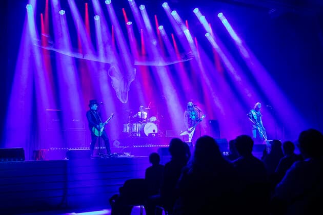 D-A-D afholder koncert i Herning Kongrescenter, torsdag den 29. oktober 2020. Det danske rockband D-A-D skulle spille to store danske koncerter, men paa grund af de gaeldende coronarestriktioner, er disse blevet aflyst og erstattet af ti mindre koncerter.. , Herning Denmark