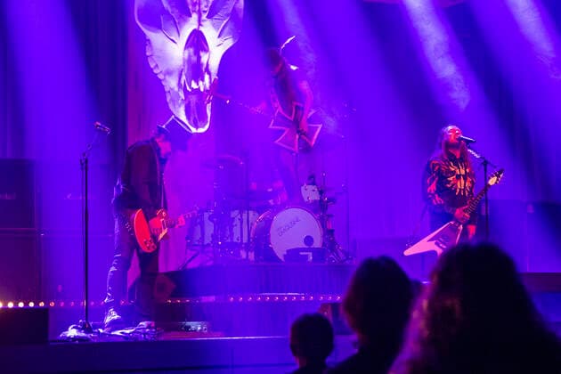 D-A-D afholder koncert i Herning Kongrescenter, torsdag den 29. oktober 2020. Det danske rockband D-A-D skulle spille to store danske koncerter, men paa grund af de gaeldende coronarestriktioner, er disse blevet aflyst og erstattet af ti mindre koncerter.. , Herning Denmark