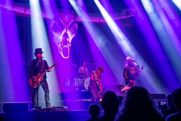 D-A-D afholder koncert i Herning Kongrescenter, torsdag den 29. oktober 2020. Det danske rockband D-A-D skulle spille to store danske koncerter, men paa grund af de gaeldende coronarestriktioner, er disse blevet aflyst og erstattet af ti mindre koncerter.. , Herning Denmark