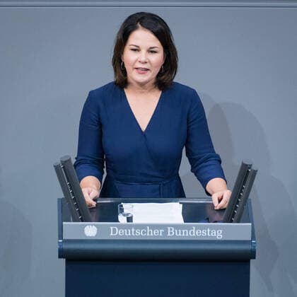Berlin, Plenarsitzung im Bundestag Deutschland, Berlin - 30.10.2020: Im Bild ist Annalena Baerbock (Bündnis 90 Die Grünen) während der Sitzung des deutschen Bundestags zu sehen. Berlin Bundestag Berlin Deutschland