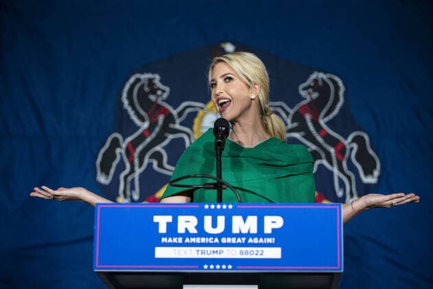 White House senior adviser Ivanka Trump speaks during a rally as she campaigns for U.S. President Donald Trump at the Wyndham Lancaster Resort & Convention Center on Sunday, November 1, 2020 in Lancaster, Pennsylvania.  LANP20201101212 ALxDRAGO