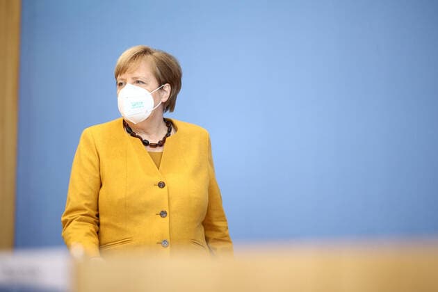 Bilder des Jahres 2020, News 11 November News Themen der Woche KW45 News Bilder des Tages Angela Merkel, Bundeskanzlerin, aufgenommen im Rahmen einer Bundespressekonferenz nach der Sitzung des Corona-Kabinetts in Berlin, 31.10.2020. Berlin Deutschland *** Angela Merkel, Chancellor, recorded at a federal press conference after the Corona Cabinet meeting in Berlin, 31 10 2020 Berlin Germany Copyright: xFlorianxGaertner photothek.netx