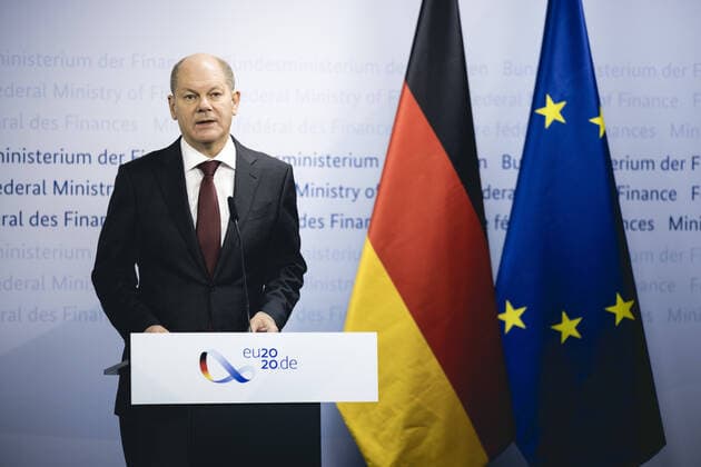 News Bilder des Tages Bundesfinanzminister Olaf Scholz (SPD) im Rahmen eines Statements zur ECOFIN Sitzung. Berlin, 03.11.2020. Berlin Deutschland