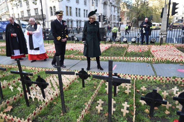 Bilder des Jahres 2020, Entertainment 11 November . 04 11 2020. London, United Kingdom. Camilla, The Duchess of Cornwall, at the opening of the annual Field of Remembrance at Westminster Abbey in London.  xPoolx xi-Imagesx IIM-21769-0007