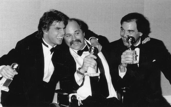 Tom Cruise and Nicole Kidman Los Angeles.CA.USA. LIBRARY. Tom Cruise, Ron Kovic and Oliver Stone at the Golden Globe Awards January 1990. They were there to receive awards for Born on the 4th of July. Updated:02.11.2020 LMK30-SLIB021120PBOR-001 