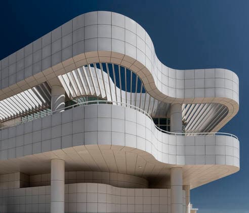 Architektur von Richard Meier The Getty Centre, Los Angeles, California, USA. Building completed between 1984-1997  Copyright: xJohnnyxJetstreamx