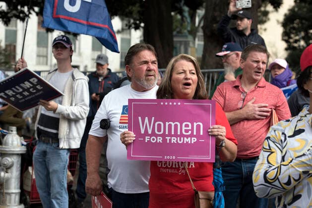 November 7, 2020, Atlanta, GA, USA: Republican Trump supporters protest what they claim are illegal mail-in votes in Georgia election at ÃƒÂ¢Ã¢â€šÂ¬Ã‹Å“Stop the StealÃƒÂ¢Ã¢â€šÂ¬Ã¢ Â¢ demonstration outside Georgia statehouse Saturday, at the same time hour former Vice President Joe Biden was declared unofficial winner of 2020 presidential election. Atlanta USA - ZUMAn03_ 20201107_zaf_n03_014 Copyright: xRobinxRaynex