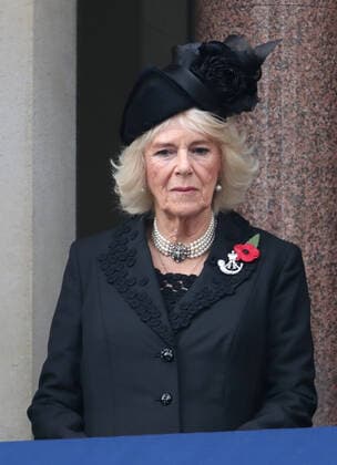 . 08 11 2020. London, United Kingdom. Camilla, Duchess of Cornwall, at the Remembrance Sunday service at The Cenotaph in London.  xi-Imagesx IIM-21776-0036
