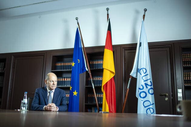 Olaf Scholz, Bundesminister der Finanzen, aufgenommen im Rahmen eines Interviews. Berlin, 09.11.2020. Berlin Deutschland