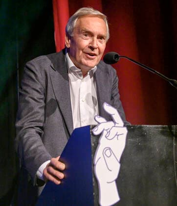 DMA Jazz 2020. Lars Noerby Johansen, formand for William Demant Fonden der har uddelt 2 jazz legater, holder tale ved Danish Music Awards Jazz 2020 paa Bremen Teater i Koebenhavn 12. november 2020. , Copenhagen Copyright: TorbenxChristensen TorbenxChristensenx COP300 spdk20201113-022511-L