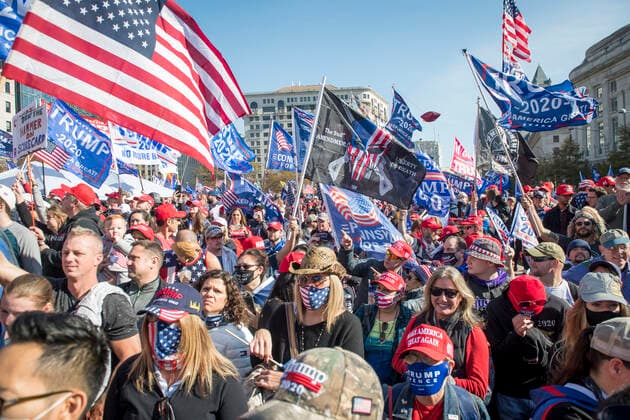 November 14, 2020, Washington, District of Columbia, USA: Thousands of people take part in a pro-Trump MAGA rally march on Pennsylvania Avenue, Northwest from Freedom Plaza to the United States Supreme Court around in Washington, DC on Saturday, November 14, 2020 Washington USA - ZUMAs152 20201114_zaa_s152_092 Copyright: xRodxLamkeyx-xCnpx