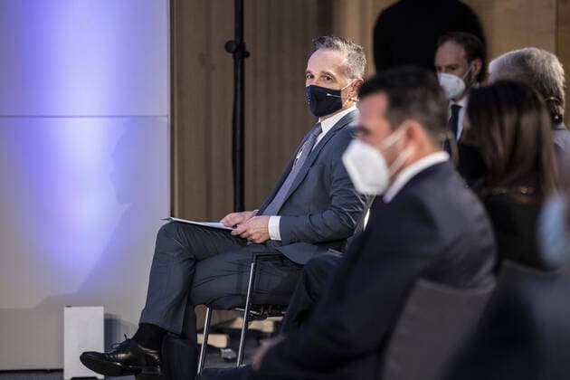 Heiko Maas, Bundesaussenminister, aufgenommen im Rahmen der Verleihung des Menschenrechtspreise 2020 der Friedrich-Ebert-Stiftung in Berlin, 16.11.2020. Berlin Germany