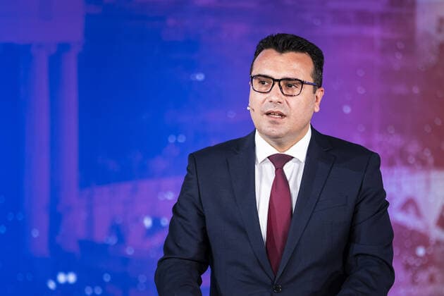Zoran Zaev, Ministerpraesident von Nordmazedonien, aufgenommen im Rahmen der Verleihung des Menschenrechtspreise 2020 der Friedrich-Ebert-Stiftung in Berlin, 16.11.2020. Berlin Germany