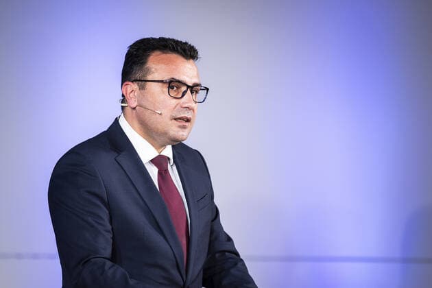 Zoran Zaev, Ministerpraesident von Nordmazedonien, aufgenommen im Rahmen der Verleihung des Menschenrechtspreise 2020 der Friedrich-Ebert-Stiftung in Berlin, 16.11.2020. Berlin Germany