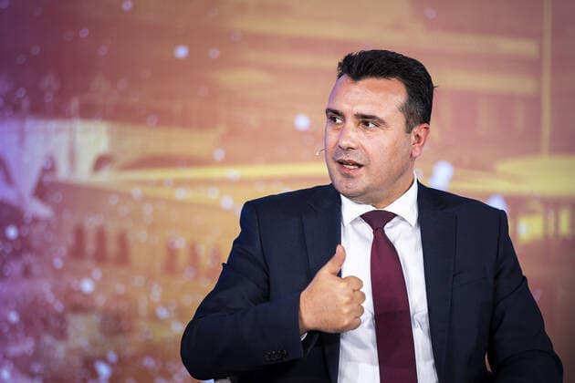Zoran Zaev, Ministerpraesident von Nordmazedonien, aufgenommen im Rahmen der Verleihung des Menschenrechtspreise 2020 der Friedrich-Ebert-Stiftung in Berlin, 16.11.2020. Berlin Germany