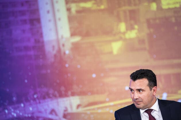 Zoran Zaev, Ministerpraesident von Nordmazedonien, aufgenommen im Rahmen der Verleihung des Menschenrechtspreise 2020 der Friedrich-Ebert-Stiftung in Berlin, 16.11.2020. Berlin Germany