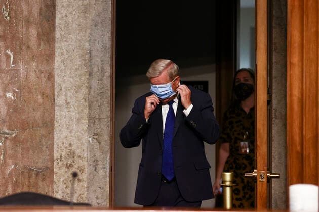 United States Senator Lindsey Graham (Republican of South Carolina), Chairman, US Senate Judiciary Committee, arrives for a US Senate Judiciary Committee hearing titled, Breaking the News: Censorship, Suppression, and the 2020 Election, on Facebook and Twitter s content moderation practices, on Capitol Hill in Washington, U.S., November 17, 2020. Copyright: xCNPx MediaPunchx