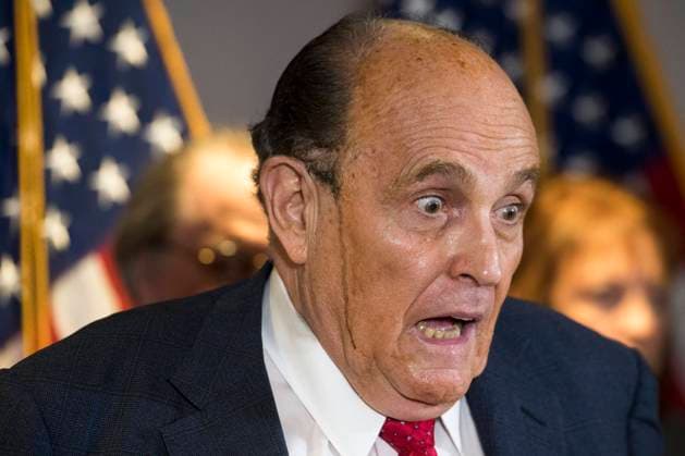 November 19, 2020, USA: Former Mayor Rudy Giuliani (Republican of New York, New York) conducts a press conference at Republican National Committee headquarters in Washington, DC on Thursday, November 19, 2020. He is accompanied by Trump Campaign Senior Legal Advisor Jenna Ellis and other attorneys USA - ZUMAs152 20201119_zaa_s152_022 Copyright: xRodxLamkeyx-xCnpx