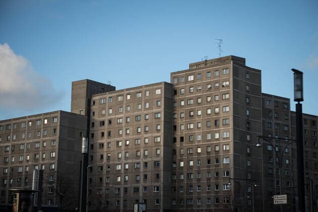 Blick auf Wohnhaeuser am Alexanderplatz in Berlin Mitte. Foto: bildgehege Wohnen in Berlin *** View of residential houses at Alexanderplatz in Berlin Mitte Photo picture enclosure living in Berlin