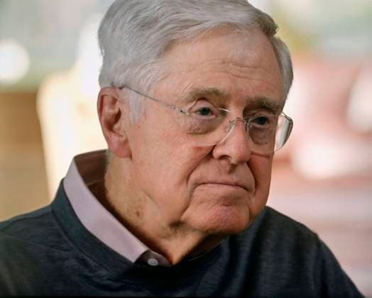 November 26,, 2020, Wichita, Kansas, USA - Screen grab of the Axios on HBO interview with CHARLES KOCH, the Chairman and CEO of Koch Industries, the second largest privately-held company in the U.S. Wichita USA - ZUMAce6_ 20201126_zaf_ce6_005 Copyright: xAxiosxOnxHbox