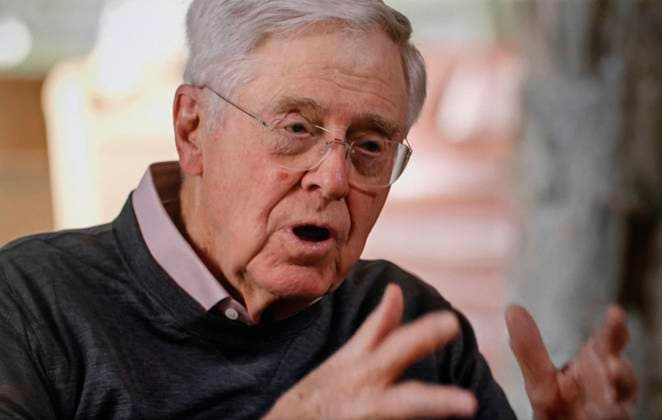 November 26,, 2020, Wichita, Kansas, USA - Screen grab of the Axios on HBO interview with CHARLES KOCH, the Chairman and CEO of Koch Industries, the second largest privately-held company in the U.S. Wichita USA - ZUMAce6_ 20201126_zaf_ce6_008 Copyright: xAxiosxOnxHbox