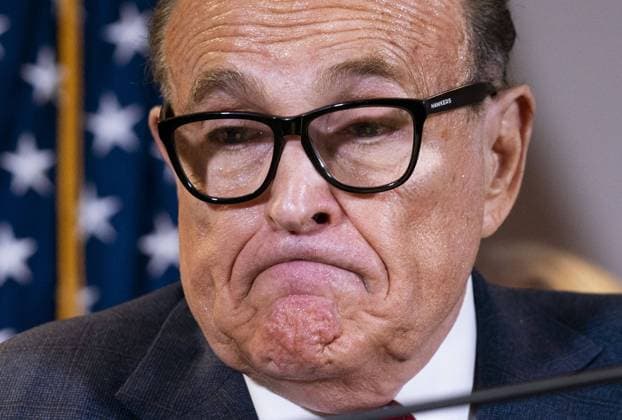Rudy Giuliani, President Donald Trump s campaign legal advisor, speaks on the election results, at the Republican National Committee headquarters in Washington, DC, on Thursday, November 19, 2020.  POY2020PE108 KEVINxDIETSCH