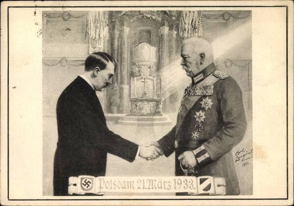 Potsdam in Brandenburg, 21. März 1933, Tag von Potsdam, Hindenburg, Hitler