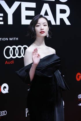 Chinese actress Ni Ni shows up in black dress, showing her beauty and elegance at the red carpet for the GQ Men of The Year 2020, Shanghai, China, 4 December 2020.