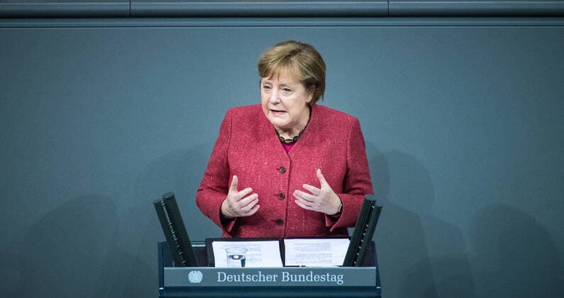 Bilder des Jahres 2020, News 12 Dezember Bundeskanzlerin Angela Merkel spricht am 09.12.2020 zum Haushalt im Bundestag in Berlin. Foto: bildgehege Bundestag Haushalt *** Chancellor Angela Merkel speaks on 09 12 2020 to the budget in the Bundestag in Berlin Photo bildgehege Bundestag Budget