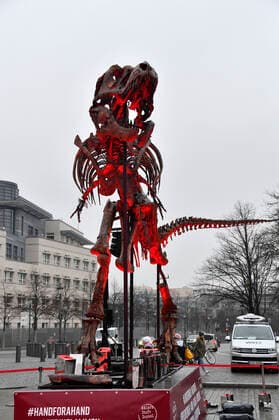 Mahnwache zur Rettung der Veranstaltungswirtschaft vom Aktionsbündnis Alarmstufe Dunkelrot am Brandenburger Tor. Berlin, 09.12.2020