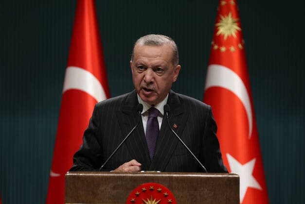 Turkey s President Recep Tayyip Erdogan, makes statements after chairing cabinet meeting in Ankara, Turkey on December 14, 2020. ( Copyright: DepoxPhotos 16958835