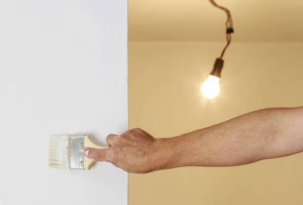 IMAGO Creative: Clickbait, Deko Ideen für Zuhause Man painting the wall. Decorating a new flat. Home decor  BEW1D83D6D6