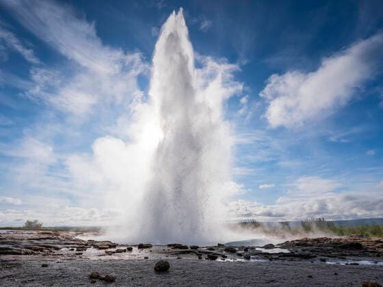 Strokkur Geyser during eruption LAF02549