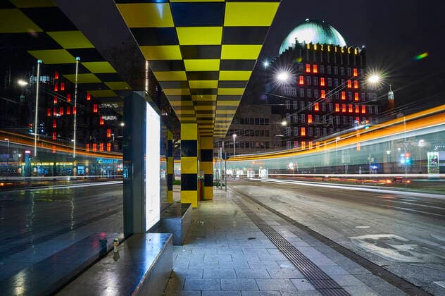 Adventskalender am Anzeigerhochhaus am Steintor. Hannover, 24.12.2020