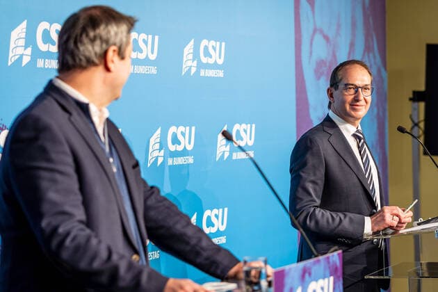 06-01-2021,Berlin,Deutschland,GER, Klausur der CSU im Bundestag.Pressestatement Markus Söder Bayerischer Ministerpräsident sowie Alexander Dobrindt MdB.