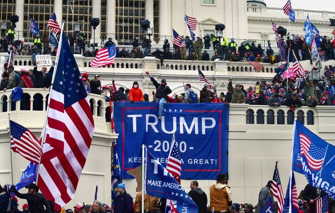 January 6, 2021, Washington, DC, USA: Supporters of President Donald Trump breach the U.S. Capitol as election results are to be certified in Washington DC on January 6, 2021. Washington USA - ZUMAg208 20210106_zap_g208_097 Copyright: xCarolxGuzyx