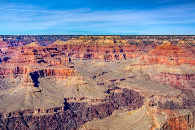 IMAGO Nature: Unsere Erde, Naturschutz, Naturschutzgebiete in Nordamerika Creative Highlights World Idyllic shot of Grand Canyon along Hermit Road on sunny day, Grand Canyon National Park, Arizona, USA United States, Arizona, Grand Canyon Village CR_FHNX210108E-534304-01