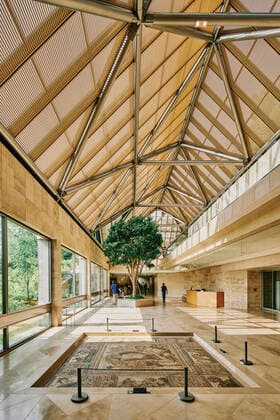 Miho Museum, in Shiga Prefecture, Japan. 80% of the museum has been created underground to preserve its natural environment. It was completed in 1997.  Copyright: xGuxShixYinx