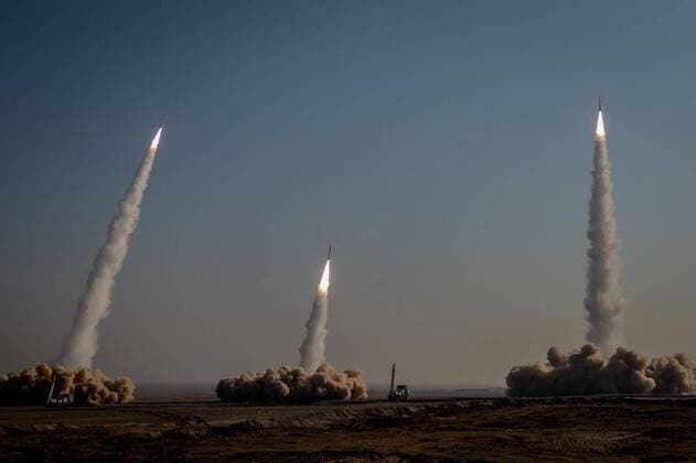 Bilder des Jahres 2021, News 01 Januar News Themen der Woche KW02 News Bilder des Tages January 16, 2021, Iran: In this photo released on Saturday, Jan. 16, 2021, by the Iranian Revolutionary Guard, missiles are launched in a drill in Iran. Irans paramilitary Revolutionary Guard conducted a drill Saturday launching anti-warship ballistic missiles at a simulated target in the Indian Ocean, state television reported, amid heightened tensions over Tehrans nuclear program and a U.S. pressure campaign against the Islamic Republic. Iran - ZUMAi98_ 20210116_zih_i98_006 Copyright: xIrgcxOfficialxWebistex